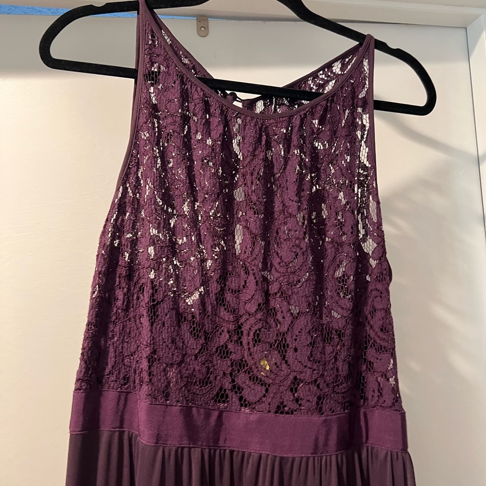 Adrianna Papell Evening Bridesmaid Gown Purple, Plum, Amethyst, Dark Violet - Picture 11 of 12